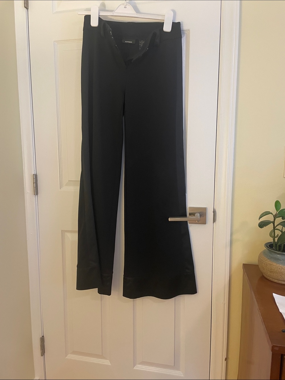 Express Black Wide-Leg Tuxedo Pants